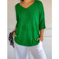 💖Limited Sale 49% OFF💖Solid Color Knitted V-neck Top