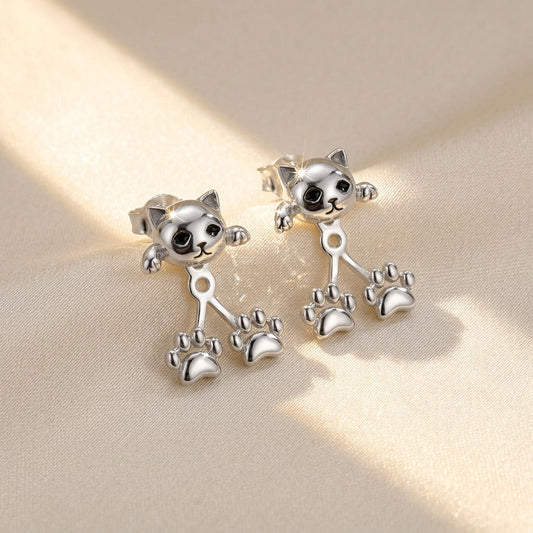 🥳2026 HOT SALE🥳 BUY 1 GET 1 FREE💖🐾 50% OFF!🐱S925 Cute Cat Paw Earrings