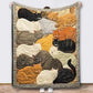 ⏰Christmas Sale🎁Last Day Sale: £9.99!! 🐱💤 Cozy 9‑Panel Sleeping Cats Blanket – Ultra‑Soft Flannel, Reversible Design, Perfect for Sofa, Bed & Travel 🌙✨
