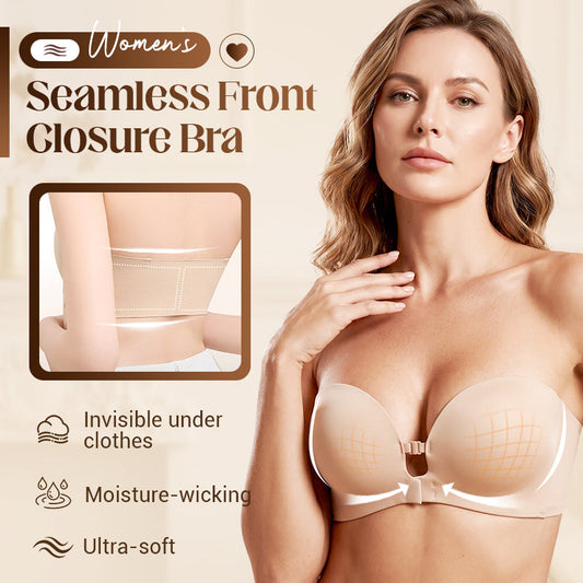 🎁💥LAST DAY SALE 50% OFF!!💞50K+ SOLD!💜Seamless Front Closure Bra With Adjustable Straps