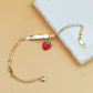 🎁💥LAST DAY SALE 50% OFF!!🥳14K Gold Plated Strawberry Charm Bracelet🍓 – Cute Lightweight Jewelry for Kids & Girls ✨