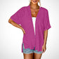 🔥Summer Hot Sale 60％ OFF🏳️‍🌈2025 New Stylish Flowy Short Sleeve Cardigan✈️Buy 2 Free Shipping