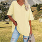 🌷LAST DAY SALE ONLY ￡10.99!!☀️Women's Summer Half Sleeve Casual Loose Fit Cotton Tunic T-shirt