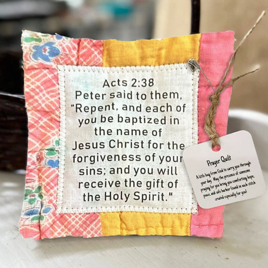 🎁BUY 1 GET 1 FREE✝️Best Encouraged And Blessed Gift-Handmade Prayer Quilt with cross inside