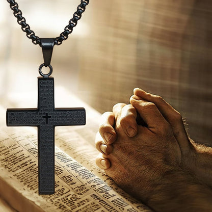 💖BUY 1 GET 1 FREE - ✝️Lord's Prayer Scibble Cross Necklace