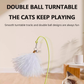 🐱Cat entertainment 3-in-1 toys, turntable ball + tumbler + cat stick🔔🌿
