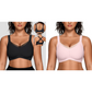 🎉🏆️Flash Sale⚡2025 New-💥🏆️Women Wireless V Neck Crossover Mesh Bras Comfortable Bralette Supportive Tshirt Bra No Underwire Seamless Push Up Everyday Bras