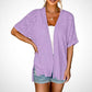 🔥Summer Hot Sale 60％ OFF🏳️‍🌈2025 New Stylish Flowy Short Sleeve Cardigan✈️Buy 2 Free Shipping