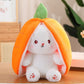 🔥2025 HOT SALE 🐇 Hoppy Children's Day - Carrot Bunny Transformed into Little Rabbit🎀 Fruit Doll Plush Toy🐰