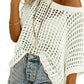 🎁2026 New Hot Sale- Womens Summer Scoop Neck Short Sleeve Sweater Casual Crochet Hollow Out Knit Tops Pullover Shirts Beach Coverup