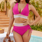 🔥Summer Sale 77% OFF💥👙High Waisted Tummy Control Color Block Bikini Sets