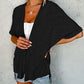 🔥Summer Hot Sale 60％ OFF🏳️‍🌈2025 New Stylish Flowy Short Sleeve Cardigan✈️Buy 2 Free Shipping