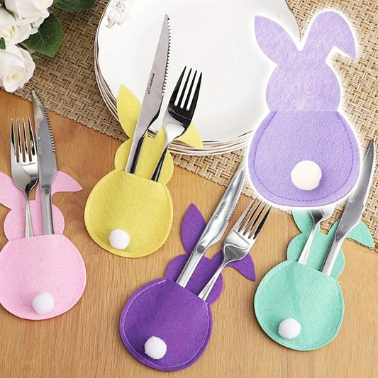 🔥Easter Sale 50%-Easter bunny felt cutlery holder  🐰🐰🐰BUNNYCUTLERY