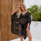 🌊2025 New Sheer Mesh Cover-Up✨Sunflower Lace Embroidered Bikini Cover-Up - Trendy & Sexy Beach Kimono