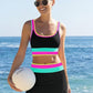 👙Last Day Sale 50% OFF🌈💃Color Block Patchwork Sporty 3-Piece Bikini Set - High Waisted & Tummy Control Swimsuit👙