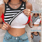 💓Summer Special Price ￡8.99!!🏖️Ribbed Stretchy Tank Top with Shelf Bra