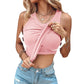 💓Summer Special Price ￡8.99!!🏖️Ribbed Stretchy Tank Top with Shelf Bra