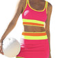 👙Last Day Sale 50% OFF🌈💃Color Block Patchwork Sporty 3-Piece Bikini Set - High Waisted & Tummy Control Swimsuit👙