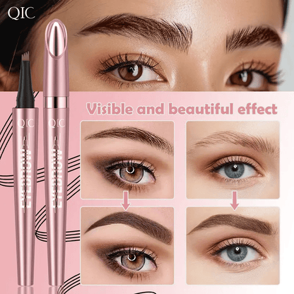 💞BUY 2 GET 1 FREE✨💧 Waterproof Micro-Fork Eyebrow Pencil, Long-Lasting Brow Pen for Natural Hair-Like Strokes, 🌟Smudge-Proof Makeup Tool for Daily Use & Soft Glam
