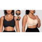 🎉🏆️Flash Sale⚡2025 New-💥🏆️Women Wireless V Neck Crossover Mesh Bras Comfortable Bralette Supportive Tshirt Bra No Underwire Seamless Push Up Everyday Bras