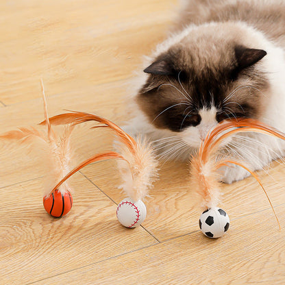 🔥Buy More Save More🔥Interactive Cat Bouncy Ball with Feather