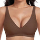 💗LAST DAY SALE - Only ￡8.99!!⚡50K+ SOLD💕 Jelly Wireless Womens Comfortable Wireless Bras Push Up Bralettes Seamless Tshirts Bras Deep V Everyday Bras