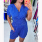 🔥Last Day Sale 49%🔥Polka Dot V-Neck One-piece Shorts Jumpsuit