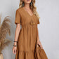 💝Hot Sale 62% Off🎁Retro V-neck Loose Casual Dress💖Buy 2 Free Shipping