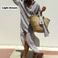 🌟Time-limited Promotion🌟Loose Striped Half Sleeve Shirt Dress👗