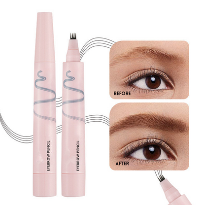 🏆 Last Day Special Price £5.99💖Buy 1 Get 1 Free!🎁🖤 Waterproof Eyebrow Pencil with 4-Prong Tip | Ultra-Fine Lines for Natural Hair-Like Effect 💗 | 24-Hour Smudge-Proof Wear 🌧️