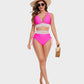 🩱Hot Sale 60% OFF👙2025 High Waisted Tummy Control Color Block Bikini Sets