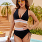 🩱Hot Sale 60% OFF👙2025 High Waisted Tummy Control Color Block Bikini Sets