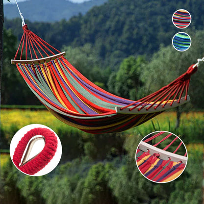 ⏰Last Day Hot Sale!!⌛✨Reinforced & Multi-Person Striped Hammock✨