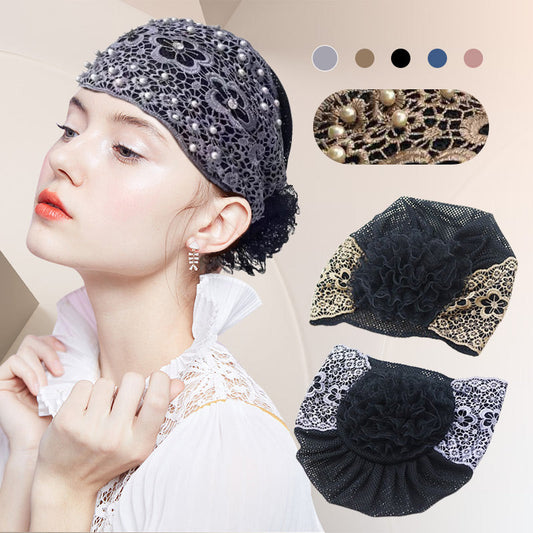 🔥BUY 1 GET 1 FREE🔥Ladies Floral Lace Headscarf