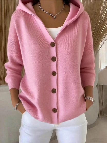 🔥✨Women Cotton Plain Long Sleeve Comfy Casual Cardigan