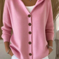 🔥✨Women Cotton Plain Long Sleeve Comfy Casual Cardigan