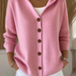 🔥✨Women Cotton Plain Long Sleeve Comfy Casual Cardigan