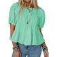 ✨2026 Spring sale🧡Sweet Puff Sleeve Smocked Peplum Top for Women✨