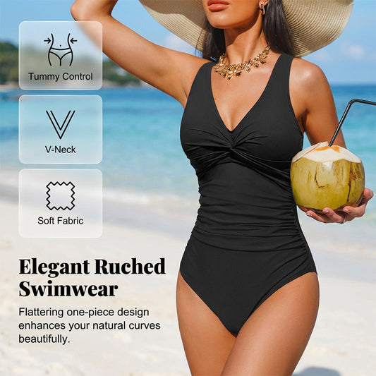 👙Last Day Promotion - Only £13.99!!👚Women's Tummy Control One-Piece Swimsuit🔥