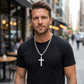 🕊️✝️BUY 1 GET 1 FREE🔥-Men's Stainless Steel Cross Pendant Necklace – Classic Symbol, Strong & Lasting