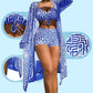 📢📢40% OFF !! ⏰Women's 3-Piece Geometric Print Swimwear Set