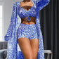 📢📢40% OFF !! ⏰Women's 3-Piece Geometric Print Swimwear Set