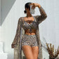 📢📢40% OFF !! ⏰Women's 3-Piece Geometric Print Swimwear Set