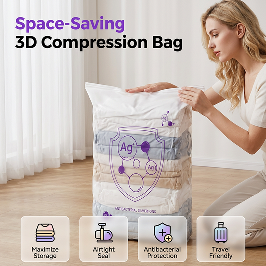 🌸Last Day Buy 2 Get 1 Free💥Each only ￡3.4!💗No-Pump 3D Vacuum Storage Bags