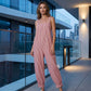 🥳2026 HOT SALE🥳 50% OFF!💞Women's Casual Striped Spaghetti Strap Jumpsuit