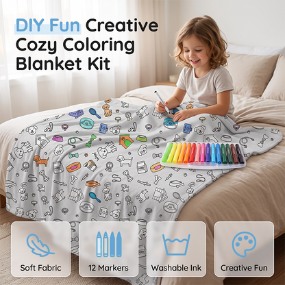 🥳2026 HOT SALE🥳💞50K+ SOLD!💖Creative Cozy Coloring Blanket Kit