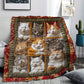 ⏰Christmas Sale🎁Last Day Sale: £9.99!! 🐱💤 Cozy 9‑Panel Sleeping Cats Blanket – Ultra‑Soft Flannel, Reversible Design, Perfect for Sofa, Bed & Travel 🌙✨