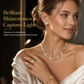 🥳2026 HOT SALE🥳💞50K+ SOLD!💍 50% OFF!💎Gold Plated Heart Shaped Rhinestone Jewelry 4-Piece Set with Necklace Earrings Bracelet and Ring