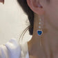 🥳2026 HOT SALE🥳💞50K+ SOLD!🛍️ 50% OFF – Delicate Heart Earrings with Blue Crystals – Fine Gradient Design, Premium Look & Elegant – for a Stylish Appearance 💙✨