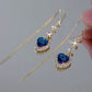 🥳2026 HOT SALE🥳💞50K+ SOLD!🛍️ 50% OFF – Delicate Heart Earrings with Blue Crystals – Fine Gradient Design, Premium Look & Elegant – for a Stylish Appearance 💙✨